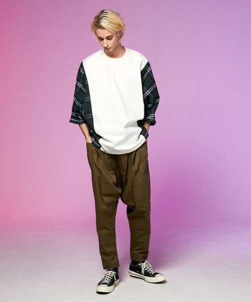 「rehacer」 7分袖Tシャツ LARGE ホワイト メンズ_画像8