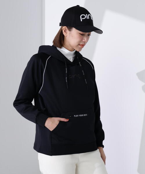トレーナー スウェット 「PING APPAREL」全方向ストレッチRENUキルトダンボールジャージスウェットフーディ 「GOLD」 (LADIES)_7