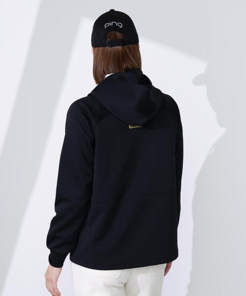 トレーナー スウェット 「PING APPAREL」全方向ストレッチRENUキルトダンボールジャージスウェットフーディ 「GOLD」 (LADIES)_8