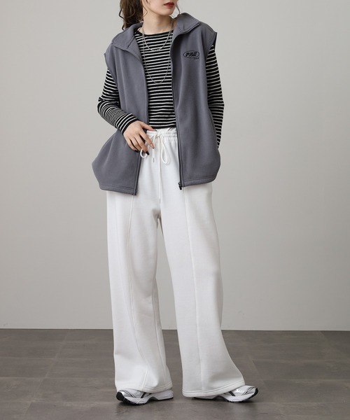 FUNALIVE（ファンアライブ） ベスト ジレ ワンポイント ロゴ ワイド