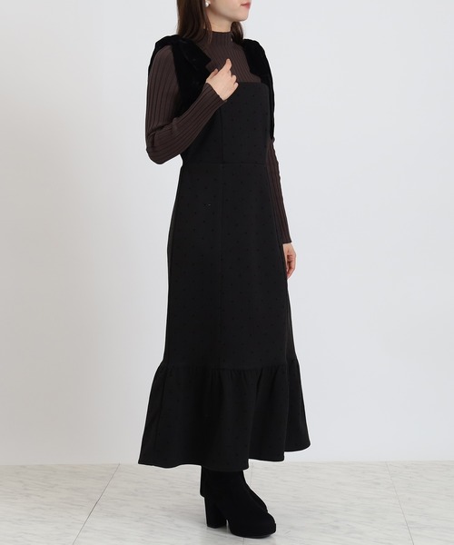 ASTORIA ODIER（アストリアオディール） ワンピース ベロア肩リボン