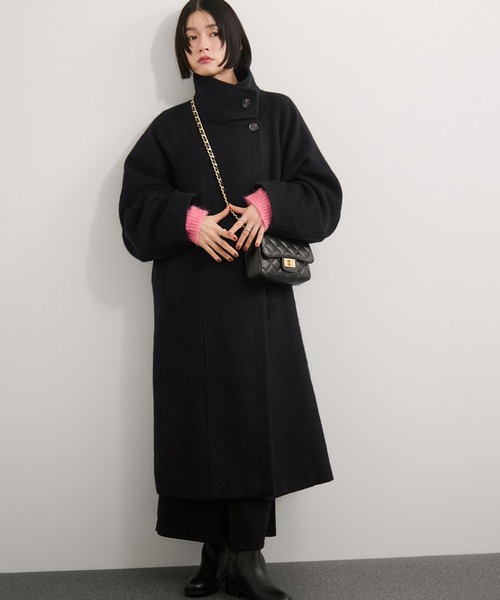 LE CERCLE par rope' コート アウター 尾州スタンドカラーロングコート