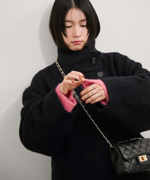 LE CERCLE par rope' コート アウター 尾州スタンドカラーロングコート