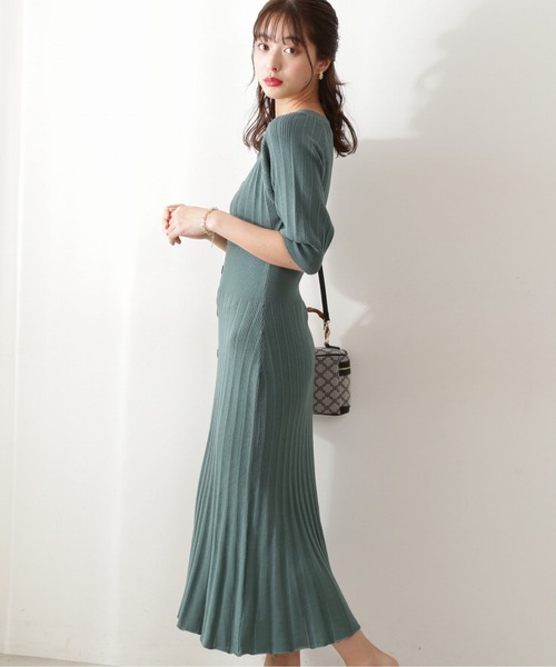 「PROPORTION BODY DRESSING」 ニットワンピース - ベージュ レディース_画像2