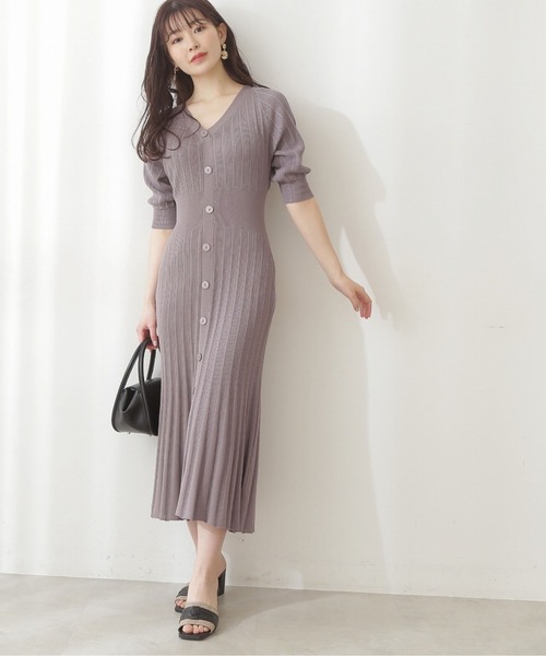 「PROPORTION BODY DRESSING」 ニットワンピース - ベージュ レディース_画像5