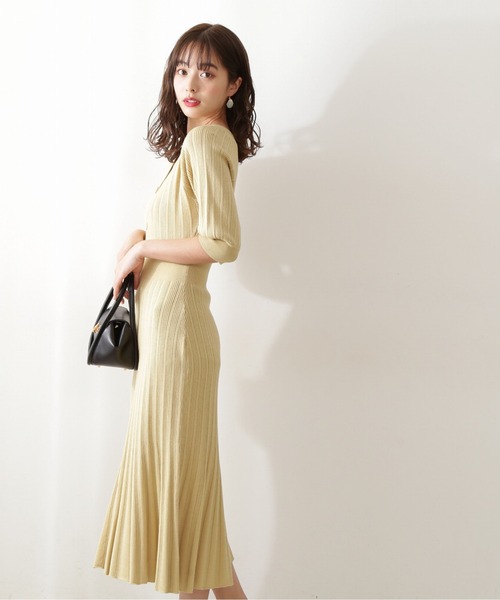 「PROPORTION BODY DRESSING」 ニットワンピース - ベージュ レディース_画像7