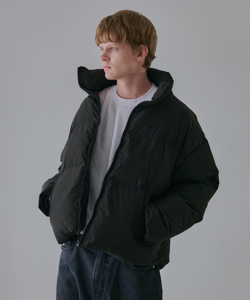 OSKR ダウンジャケット ダウン OSKR別注 スタンドカラーショートパフ