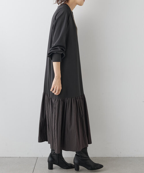 BEARDSLEY（ビアズリー） ドッキングワンピース FREE チャコールグレー