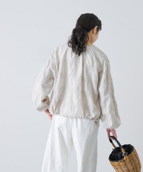 かぐれ カーディガン シャドーチェックドロストカーディガン