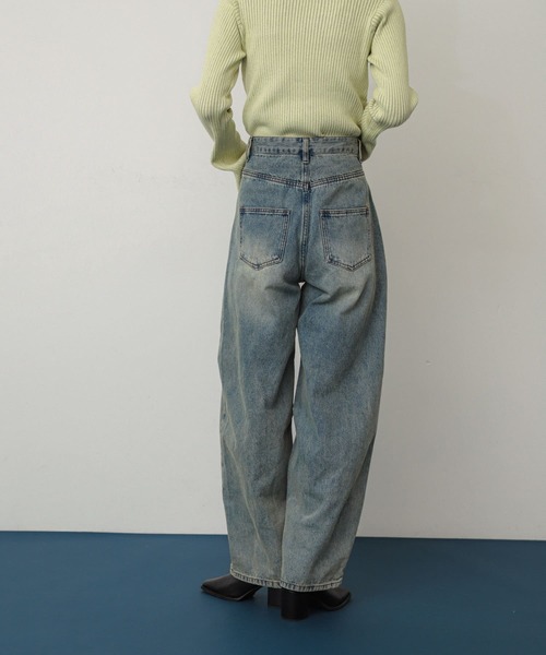 「SENSE OF PLACE by URBAN RESEARCH」 デニムパンツ LARGE グレー レディース_画像4