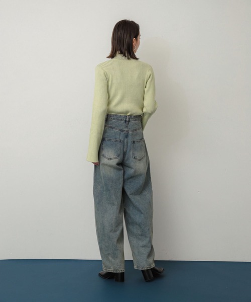 「SENSE OF PLACE by URBAN RESEARCH」 デニムパンツ LARGE グレー レディース_画像6