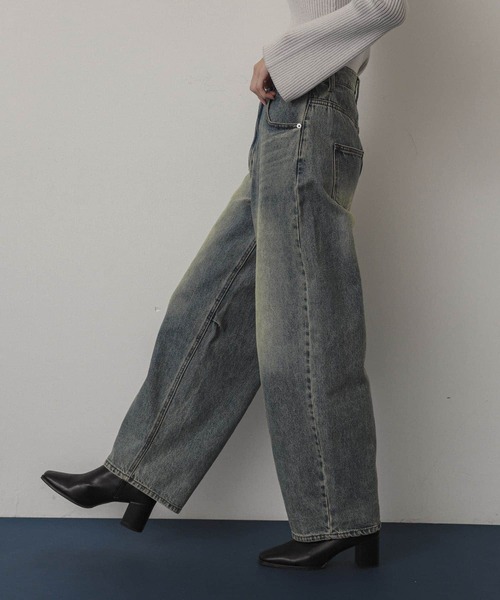 「SENSE OF PLACE by URBAN RESEARCH」 デニムパンツ LARGE グレー レディース_画像7