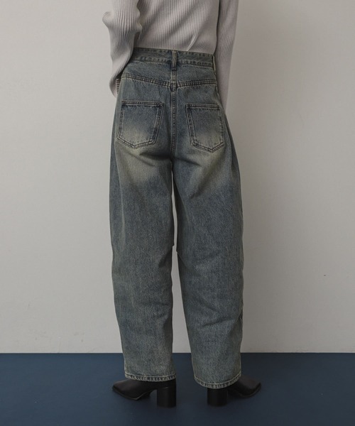 「SENSE OF PLACE by URBAN RESEARCH」 デニムパンツ LARGE グレー レディース_画像9