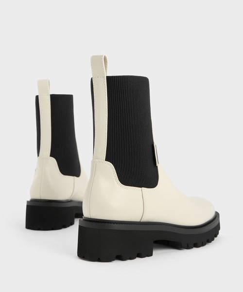 「CHARLES & KEITH」 ショートブーツ 23.5cm ブラック レディース_画像8