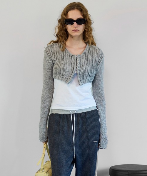 MAISON SPECIAL（メゾンスペシャル） カーディガン Zip Short Cardigan
