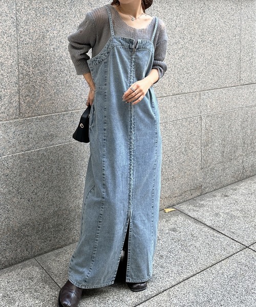 【良品】DIANEvonFURSTENBERG ラップワンピース デニム 2 M RANAN（ラナン） ワンピース フロントジップデニムジャンスカ