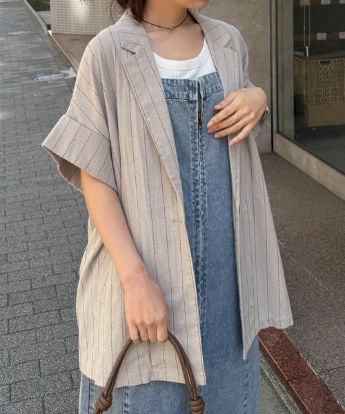 RANAN（ラナン） ワンピース フロントジップデニムジャンスカ