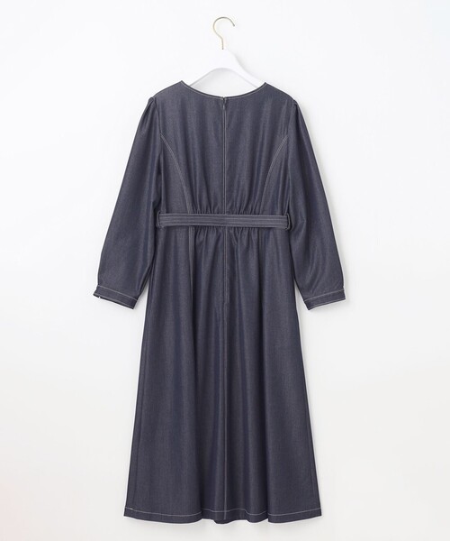 「ANY SIS」 長袖ワンピース 2 ネイビー レディース_画像5