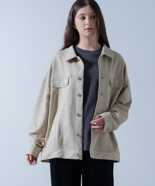 ジャケット・アウター puch improves（インプローブス） ブルゾン アウター スエードタッチ ポンチ