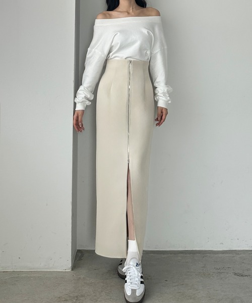 「Louere」 タイトスカート LARGE ダークグレー レディース_画像6