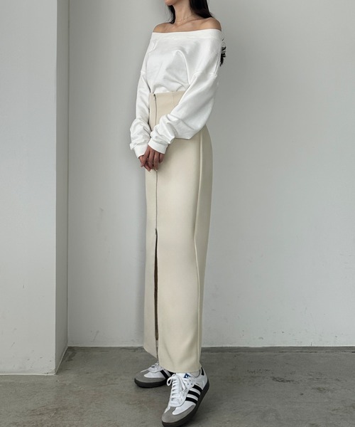 「Louere」 タイトスカート LARGE ダークグレー レディース_画像7