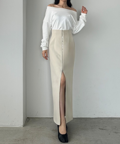 「Louere」 タイトスカート LARGE ダークグレー レディース_画像9