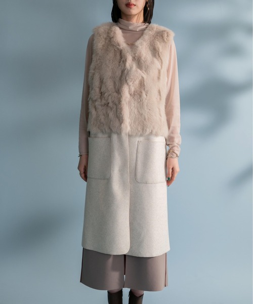 Eimee Law（エイミーロウ） ベスト 38 モカ レディース : ZOZOTOWN