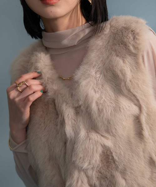 Eimee Law（エイミーロウ） ベスト 38 モカ レディース : ZOZOTOWN