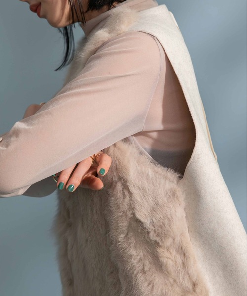 Eimee Law（エイミーロウ） ベスト 38 モカ レディース : ZOZOTOWN