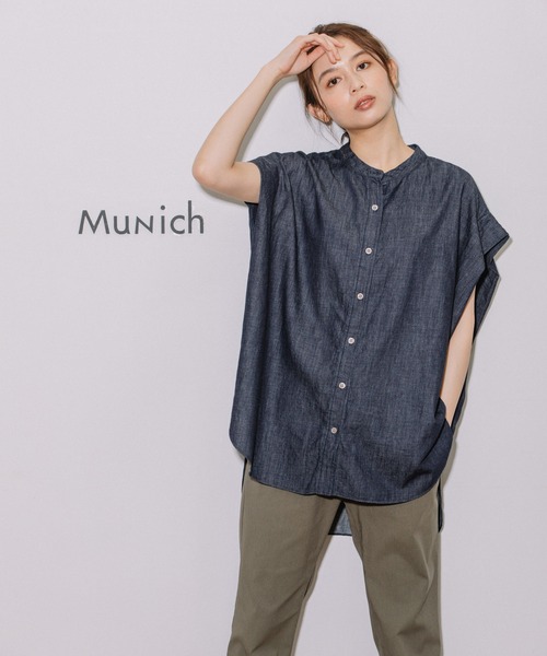 「Munich」 半袖ブラウス - グレー レディース_画像6