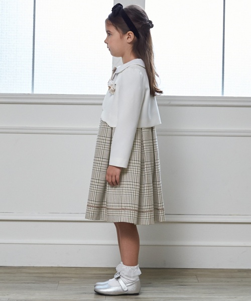 フォーマル 発表会 卒園式 入学式 「フォーマル」チェックOP+スカラップJKセット キッズ 子供服 女の子 | petit main | 02