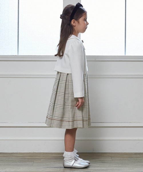 フォーマル 発表会 卒園式 入学式 「フォーマル」チェックOP+スカラップJKセット キッズ 子供服 女の子 | petit main | 04