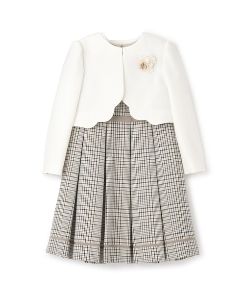 フォーマル 発表会 卒園式 入学式 「フォーマル」チェックOP+スカラップJKセット キッズ 子供服 女の子 | petit main | 08