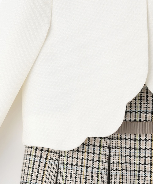 フォーマル 発表会 卒園式 入学式 「フォーマル」チェックOP+スカラップJKセット キッズ 子供服 女の子 | petit main | 13