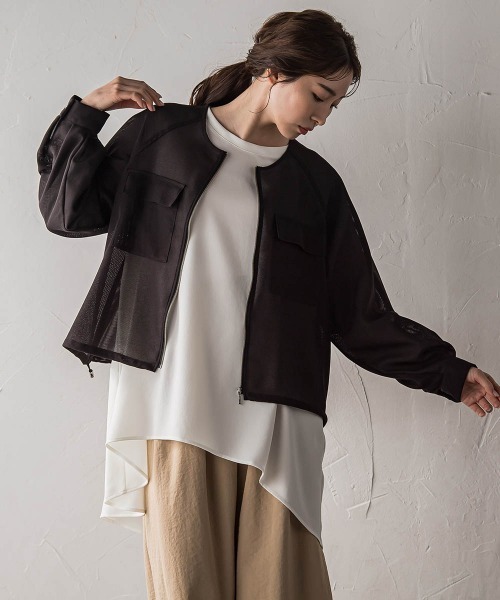 「la.f…」 ブルゾン 9号 チャコールグレー レディース_画像5