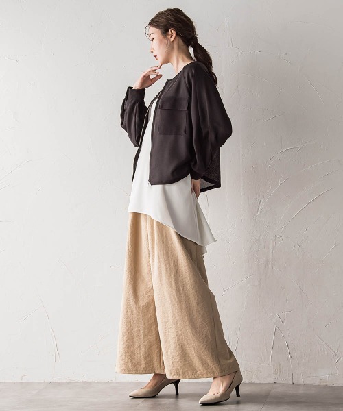 「la.f…」 ブルゾン 9号 チャコールグレー レディース_画像8