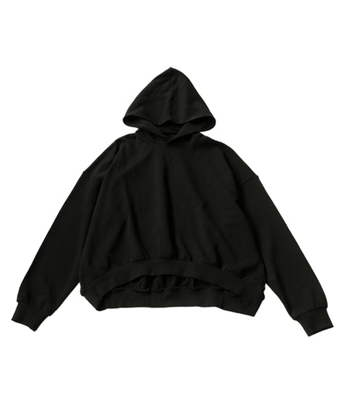 「antiqua」 プルオーバーパーカー FREE ブラック レディース
