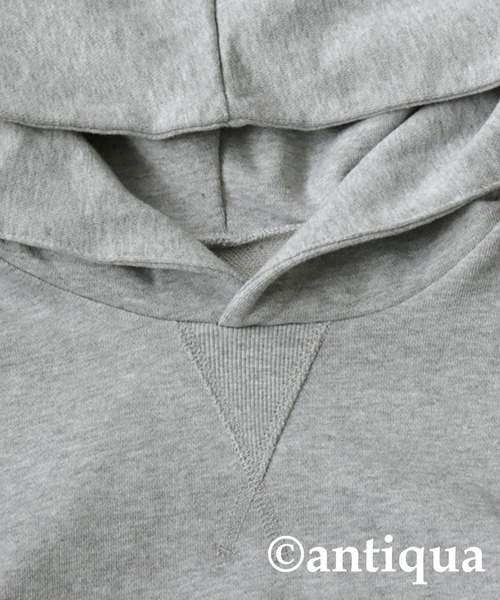 「antiqua」 プルオーバーパーカー FREE ブラック レディース