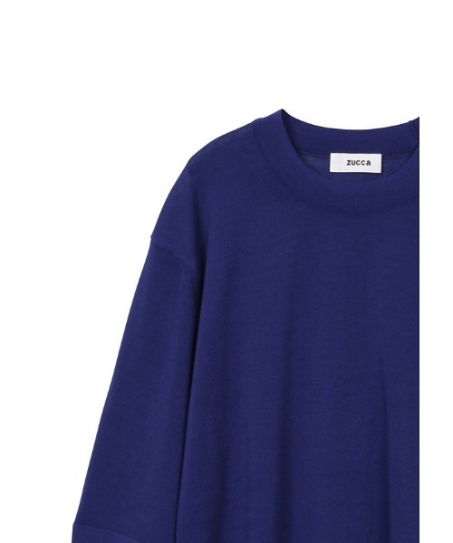 「ZUCCa」 7分袖ニット M size ネイビー レディース_画像6