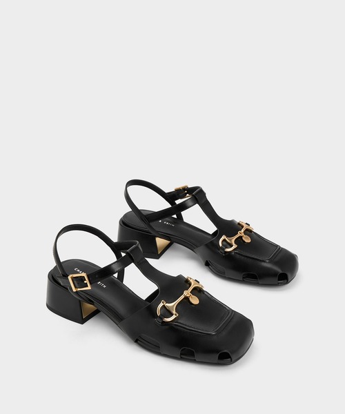 「CHARLES & KEITH」 ヒールサンダル 23.5cm レッド レディース_画像2