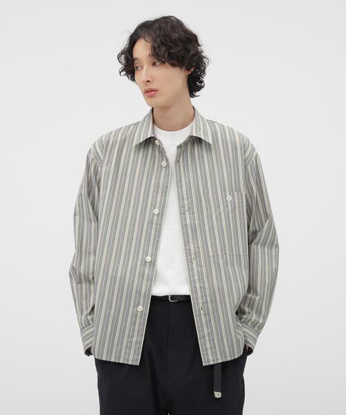MHL.（エムエイチエル） シャツ PYJAMA STRIPE COTTON SHIRT メンズ