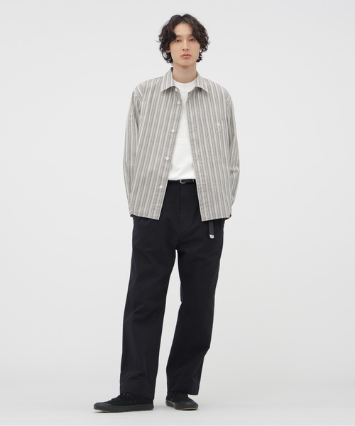 MHL.（エムエイチエル） シャツ PYJAMA STRIPE COTTON SHIRT メンズ