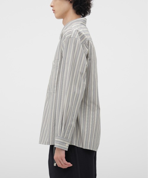 MHL.（エムエイチエル） シャツ PYJAMA STRIPE COTTON SHIRT メンズ