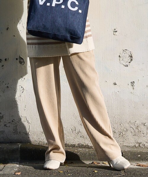 「FREAK'S STORE」 コーデュロイパンツ MEDIUM オフホワイト レディース_画像3