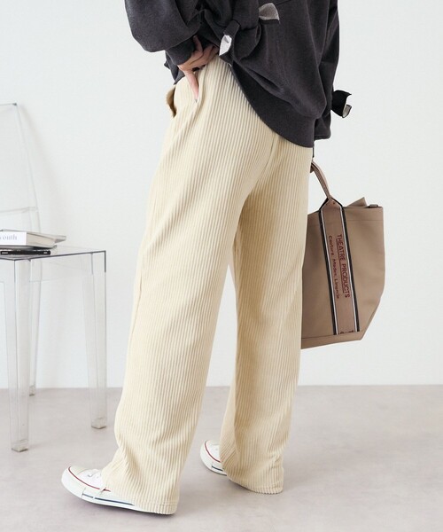 「FREAK'S STORE」 コーデュロイパンツ MEDIUM オフホワイト レディース_画像9