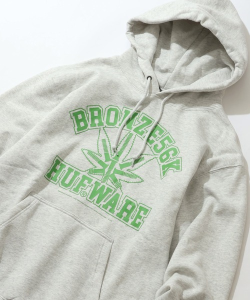 HUF（ハフ） プルオーバーパーカー M アッシュグレー メンズ