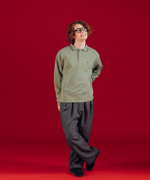 「MUHET」 スラックス X-LARGE チャコールグレー レディース_画像3