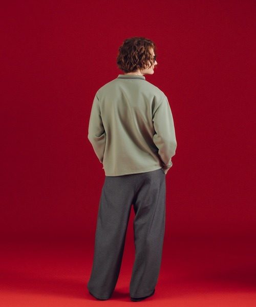 「MUHET」 スラックス X-LARGE チャコールグレー レディース_画像4