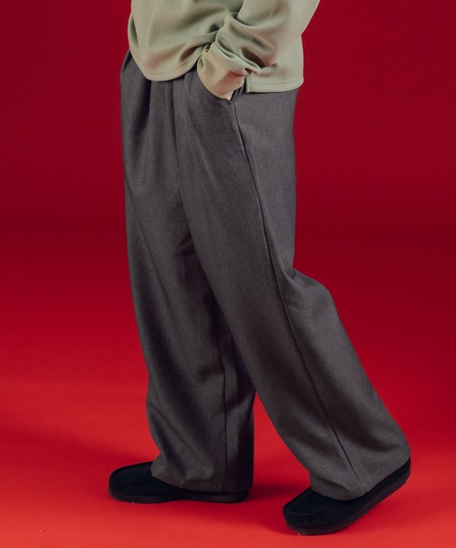 「MUHET」 スラックス X-LARGE チャコールグレー レディース_画像5