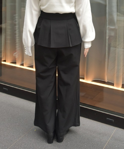 axes femme（アクシーズ ファム） パンツ ペプラム風ベルト付パンツ